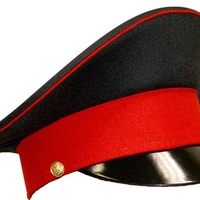 Фуражка парадная кадетская черная, красный кант
